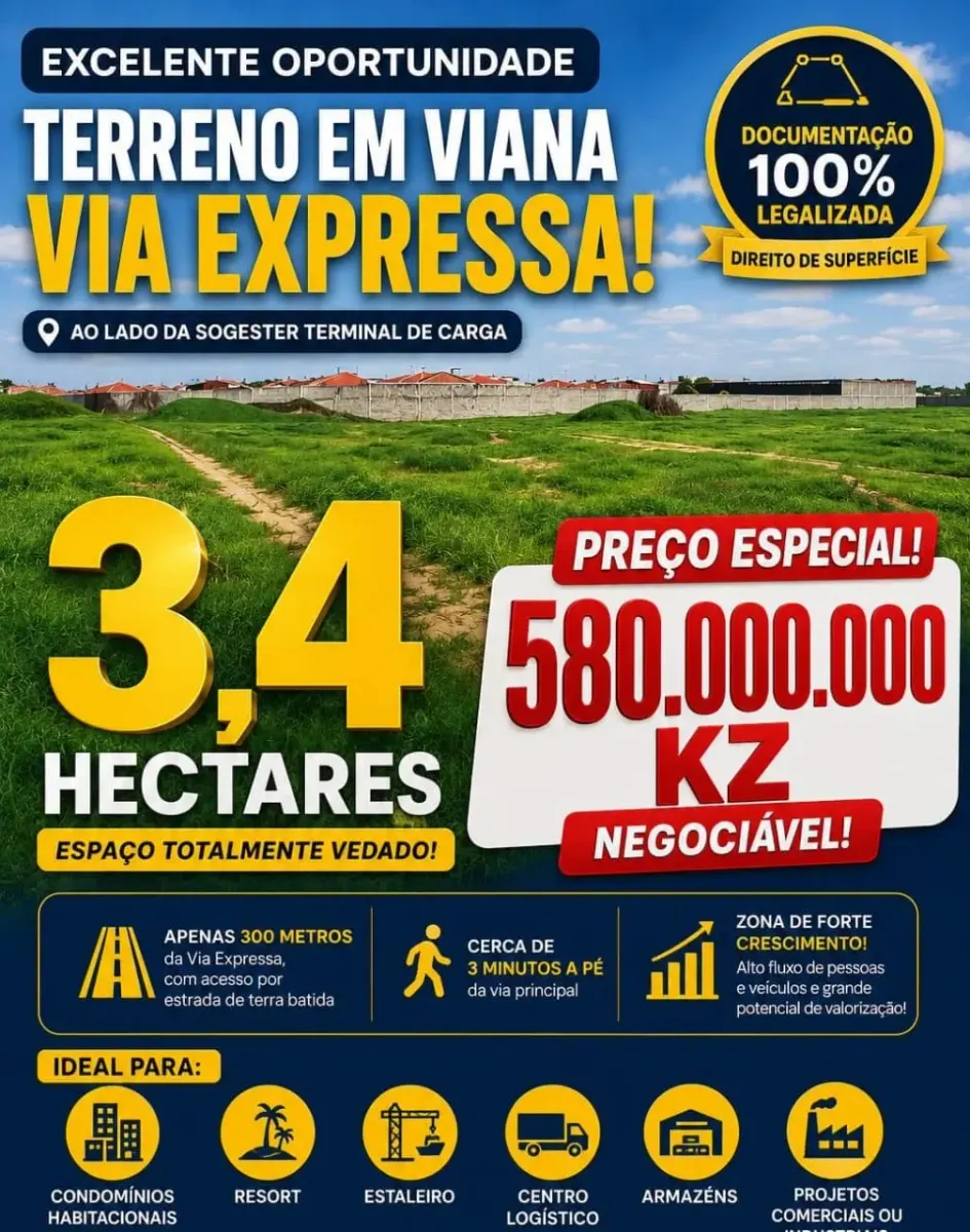 VENDE-SE | TERRENO DE 3,4 HECTARES – VIA EXPRESSA, VIANA